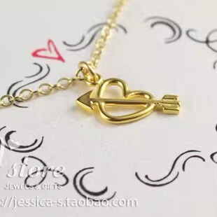 jet'aime 我爱你 一见钟情锁骨项链 美国 Dogeared 正品 许愿项链