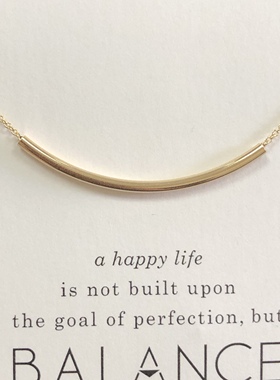 经典BALANCE弯管 简单弧线锁骨链项链 美国 Dogeared 正品