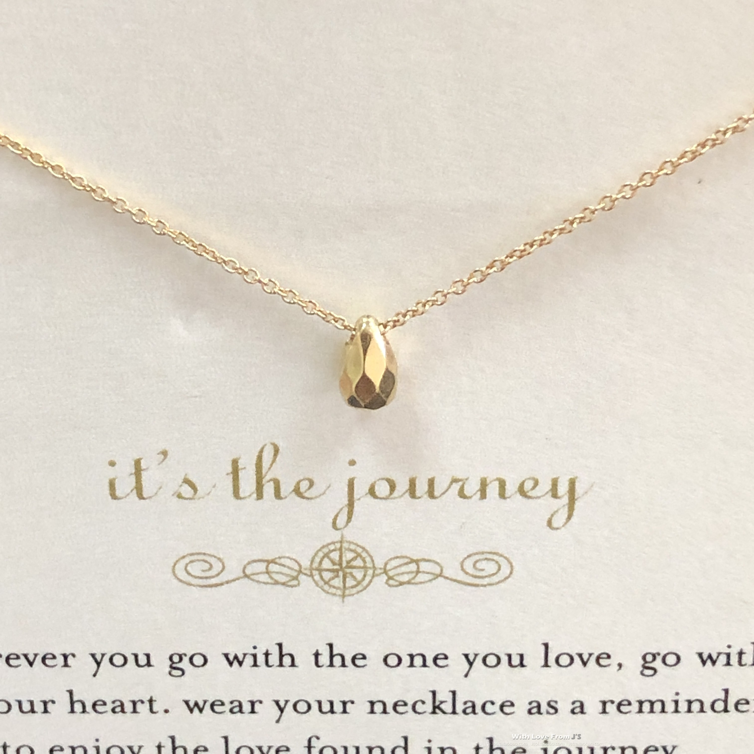 婚礼系列 银镀金泪滴项链  切割面水滴 美国 Dogeared 正品