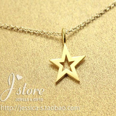 美国 闪耀的星星锁骨链 许愿项链 金色 银镀金饰品Dogeared正品