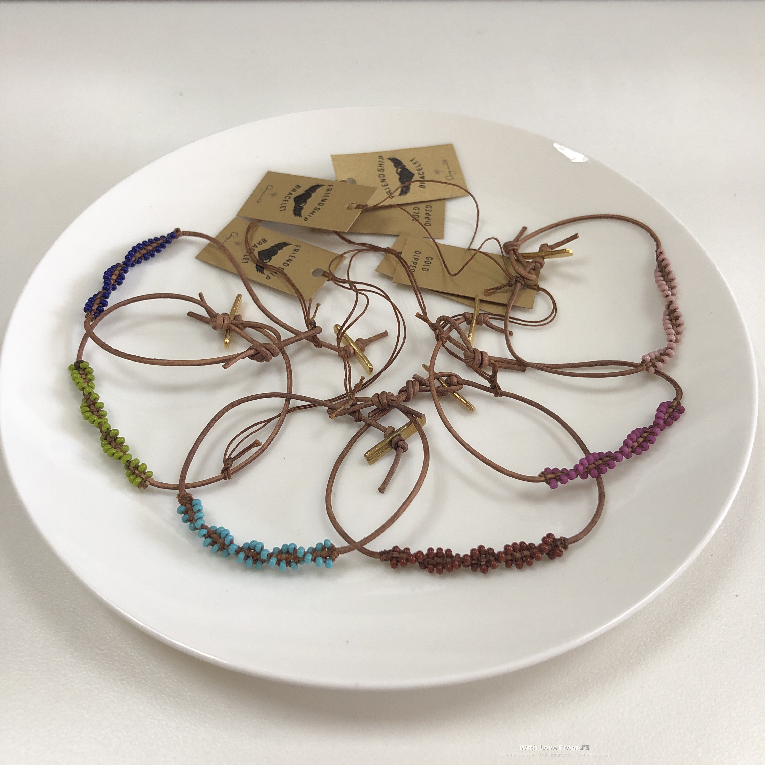 friendship 螺旋彩色小珠珠手绳 美国 Dogeared 正品