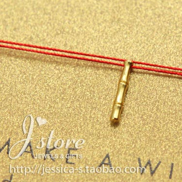 dogeared美国丝线银镀金竹子项链