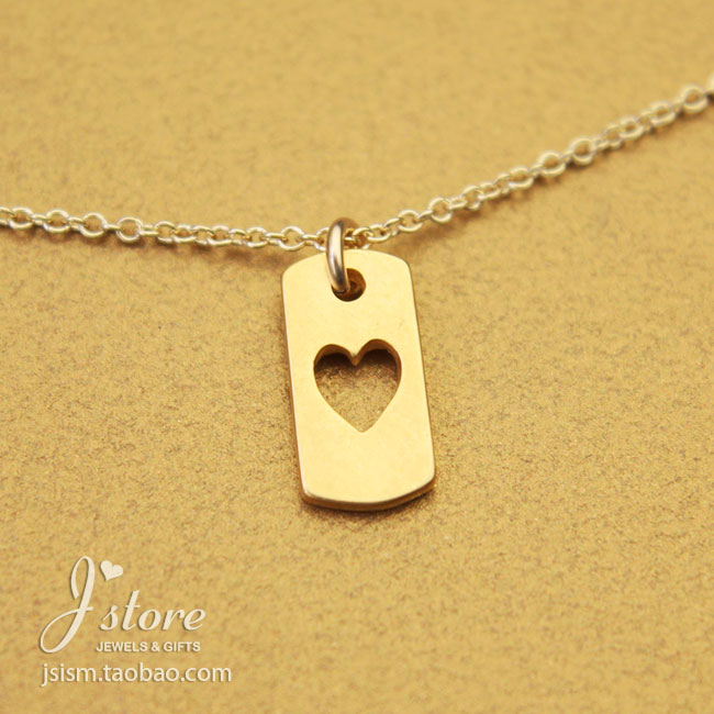 美国 许愿项链 爱心小牌 标签 锁骨链 金色 银饰品Dogeared正品