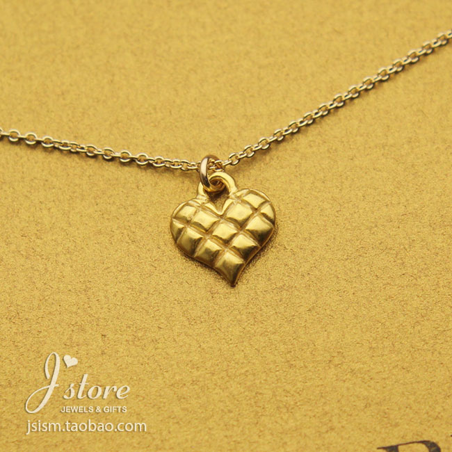 温暖的心DOGEARED银镀金项链