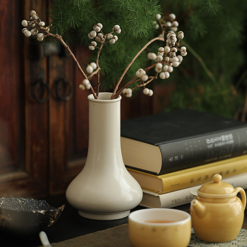 雅辑 素色净瓶  家居小花瓶茶席书桌陈设摆件t,家居饰品,花瓶,淘宝优惠券,粉丝福利购,淘宝优惠卷