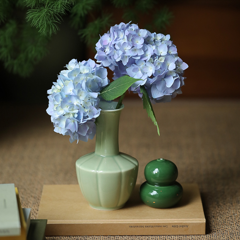 雅辑宋韵瓜棱小花瓶花器