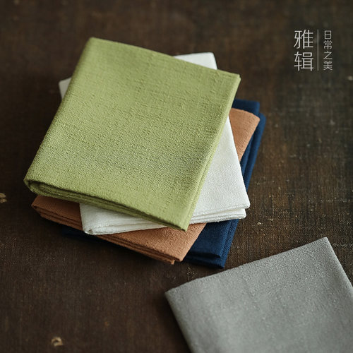 雅辑棉麻茶巾洁方五色入
