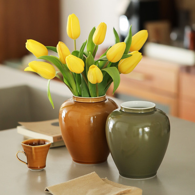 雅辑自在花罐。家居日常花瓶