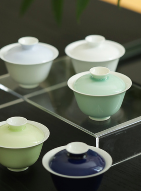 雅辑 日常基础款小盖碗 审评盖碗 经典容量80ml 纯手工功夫茶具