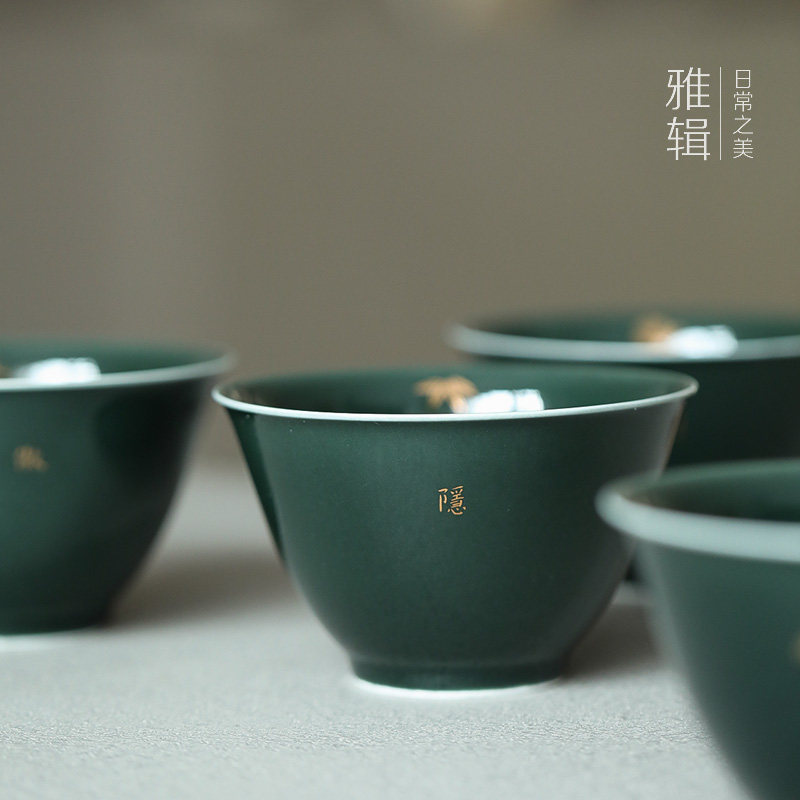 雅辑 四贤碗 诗文米饭碗 高温陶瓷日用餐具