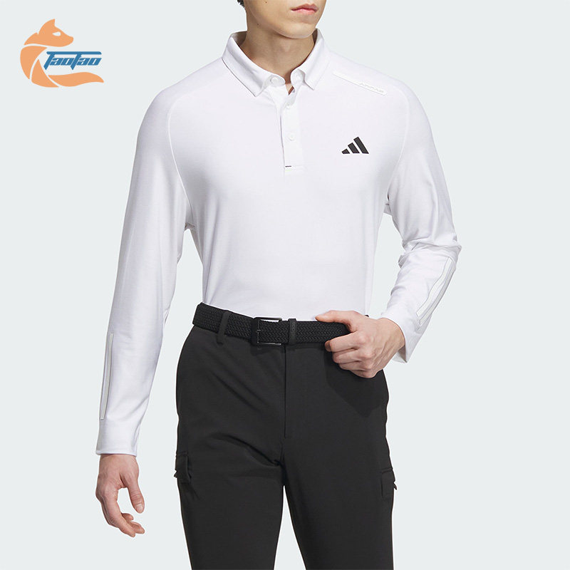 Adidas/阿迪达斯正品新款男士高尔夫运动长袖POLO衫HZ6042,运动服/休闲服装,运动POLO衫,淘宝优惠券,粉丝福利购,淘宝优惠卷
