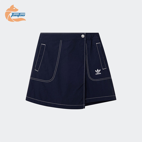 阿迪达斯大童运动短裙A字裙