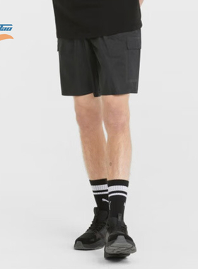Puma/彪马正品新款男士复古休闲透气运动工装短裤671722-01