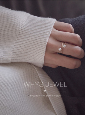 原创设计风包金珍珠戒指