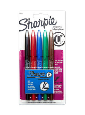 Sharpie Calligraphic Chisel Tip Water BasedMarkers书法记号笔