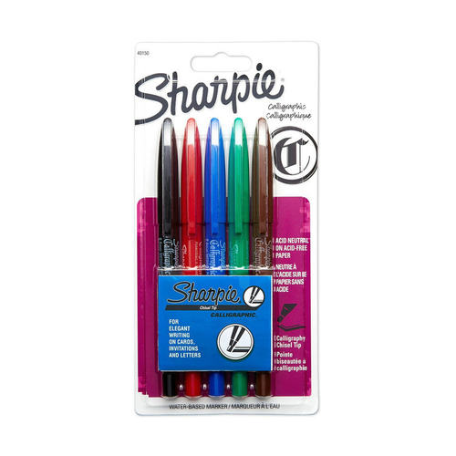 Sharpie Calligraphic Chisel Tip Water BasedMarkers书法记号笔