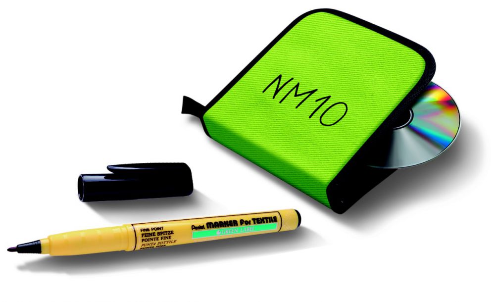 Pentel NM10  Textielmarker - Zwart 派通编织物、服装用记号笔