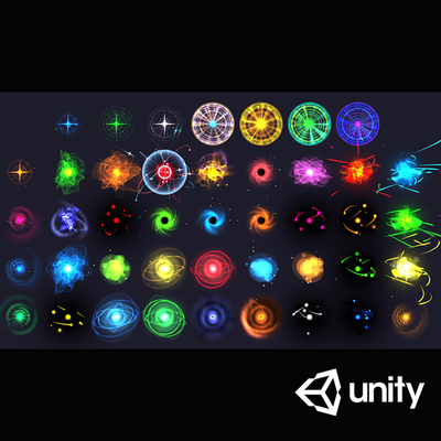 Unity3D 发光球体包特效Glowing orbs pack
