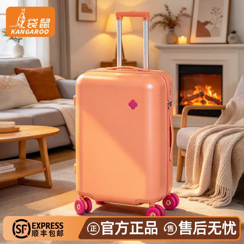 袋鼠2026新款轻便可登机密码箱