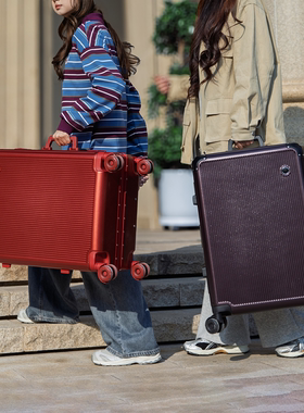 袋鼠红色手提箱行李高级感紫色2025款热卖28寸大容量加厚耐用密码