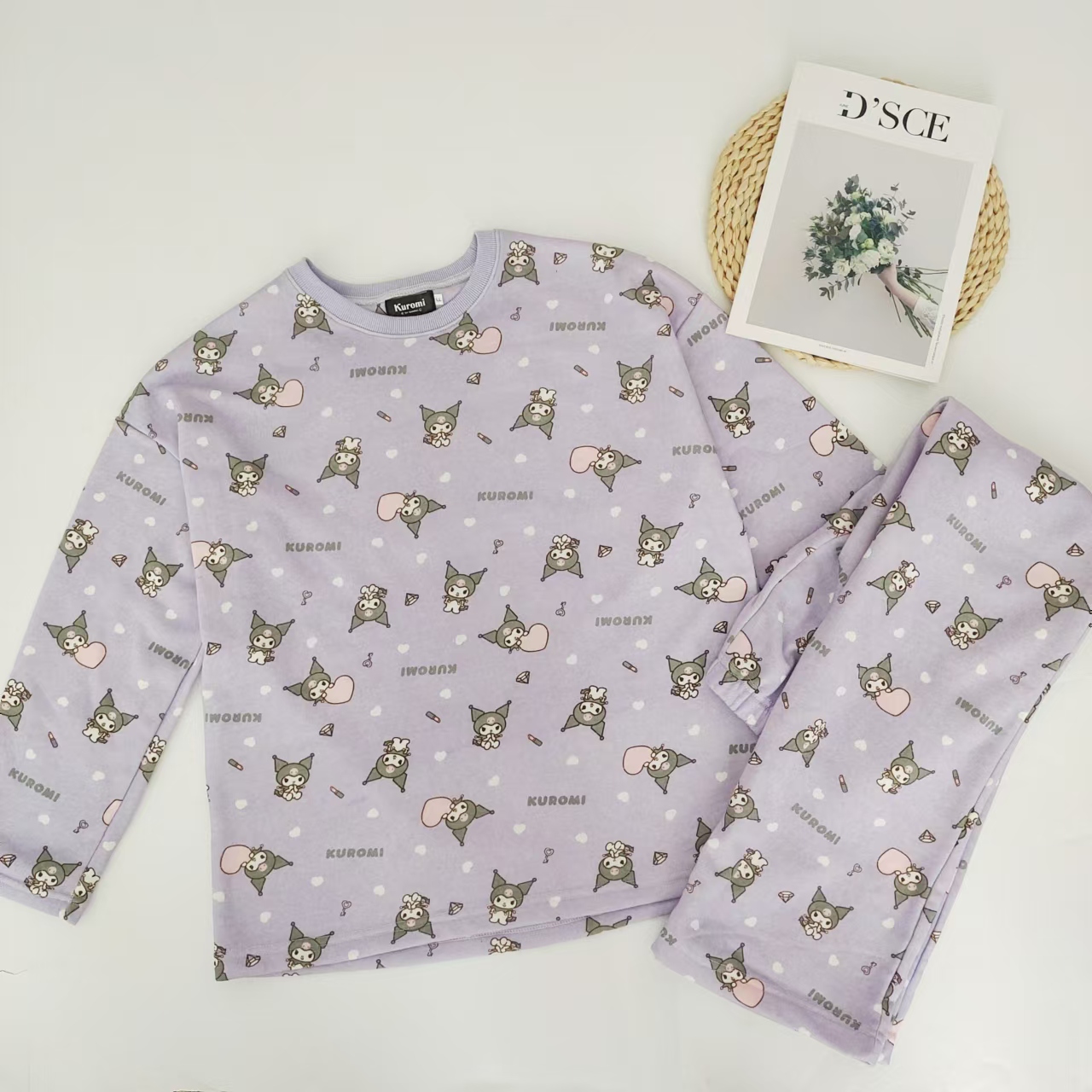 出口日本尾货库洛米绒里卫衣睡衣套装单件柔软亲肤舒适好穿