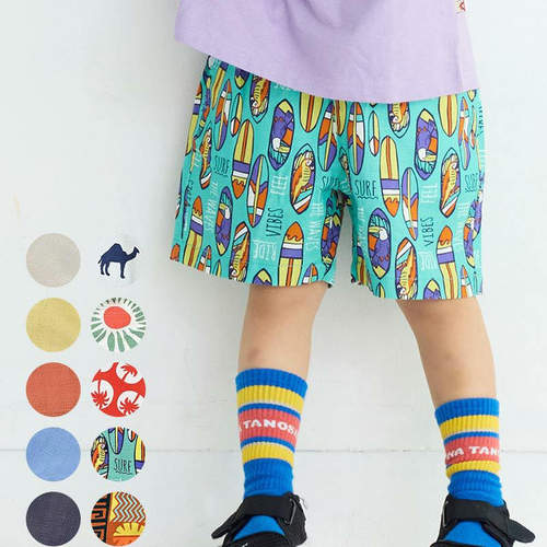 纯原日单Markeys放松运动短裤儿童纯棉短裤宽松舒适活泼经典