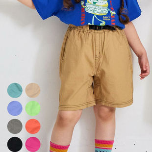 纯原日单Markeys纯色防撕裂攀岩短裤儿童纯棉短裤耐穿活泼经典