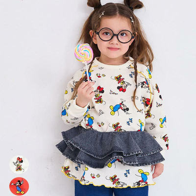 纯原日单Markeys25新女童华夫格褶边上衣软糯凹凸纹理透气超舒适