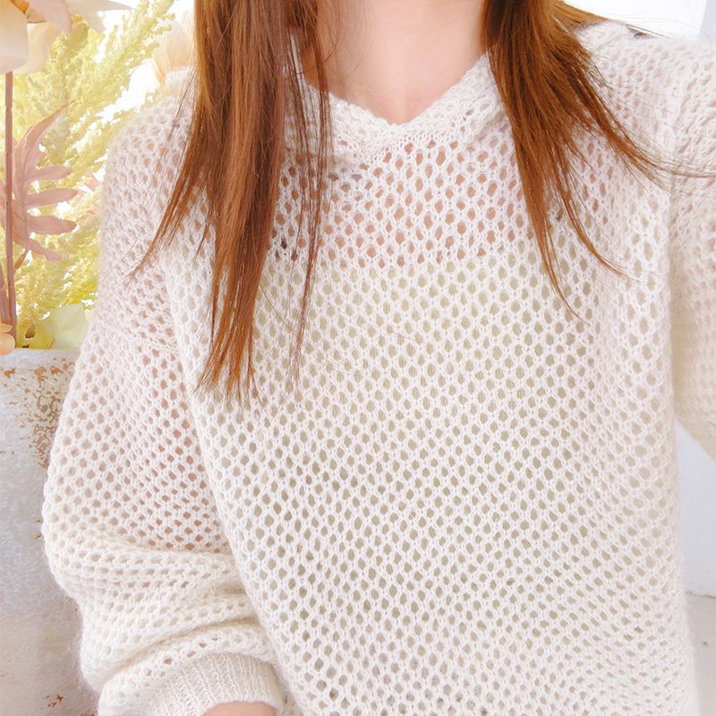 毛儿手作【团织】洞洞帽衫女士毛衣材料包 棒针手工diy编织 星落,服饰配件/皮带/帽子/围巾,DIY编织材料包,淘宝优惠券,粉丝福利购,淘宝优惠卷