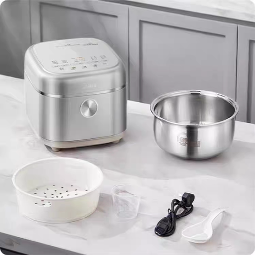 Midea/美的 MB-4E03S电饭煲无涂层家用316L不锈钢电饭锅0涂层4升