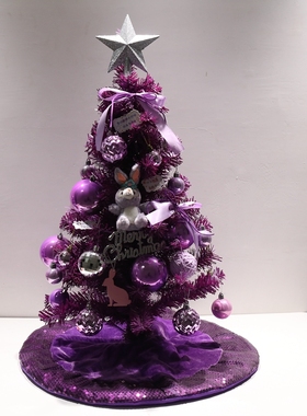 2025新款紫色圣诞树60CM 1.2米1.5米1.8米2.1米45CM圣诞节装饰品