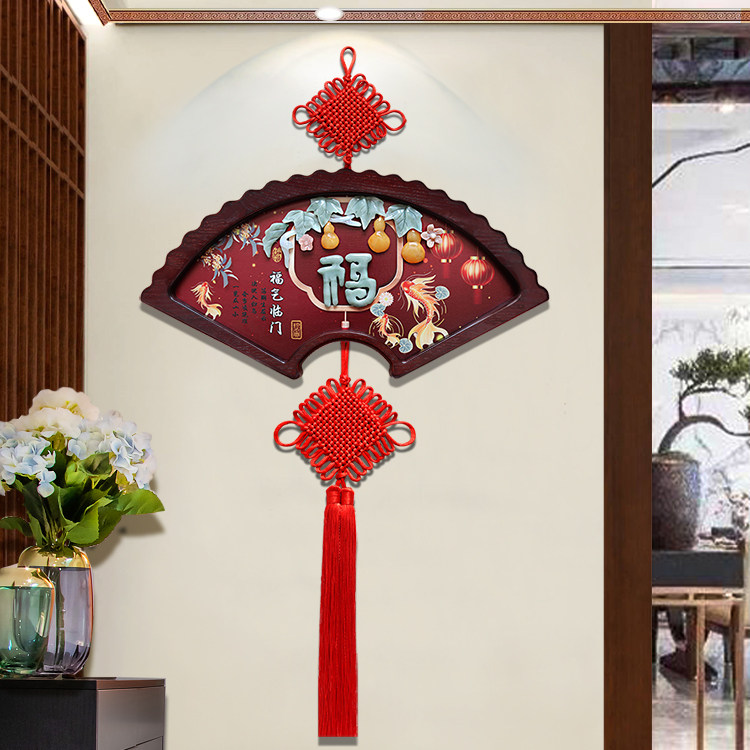 玉雕挂件中式扇子墙上的装饰品