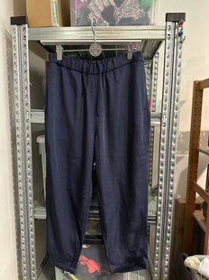 男式 腰围76 松紧腰罗纹垂感休闲九分裤 日本线 原单联名款