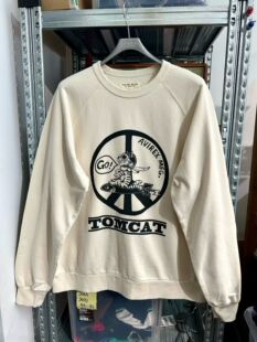 军事风背印套头卫衣 男式 全棉 长度75 日本线 胸围126 日版