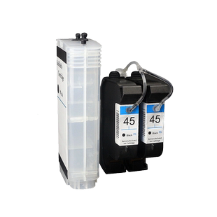 丽辉 适用惠普hp45墨盒 绘图仪CAD服装唛架打板机连供套餐 改装连续供墨系统 连供墨盒 可加墨