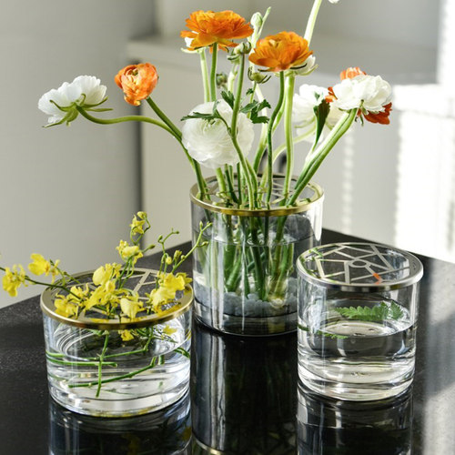 花瓶水培趣乐家金属北欧