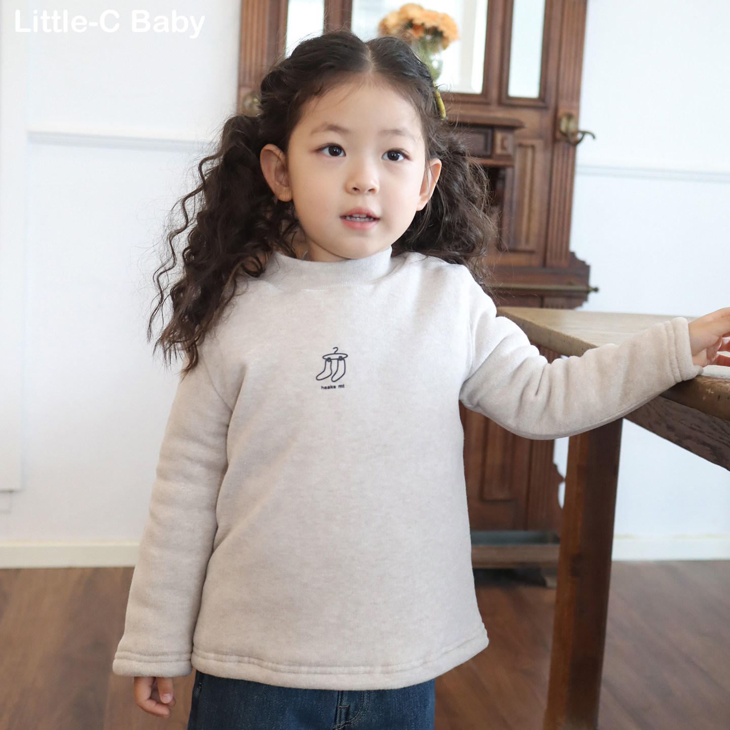 洋气实用！韩国女童2025秋冬新款加厚套头棉袄内胆保暖内搭外穿