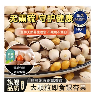 2025新货盐焗熟银杏果香酥带壳即食炒白果邳州炒货干果年货零食品