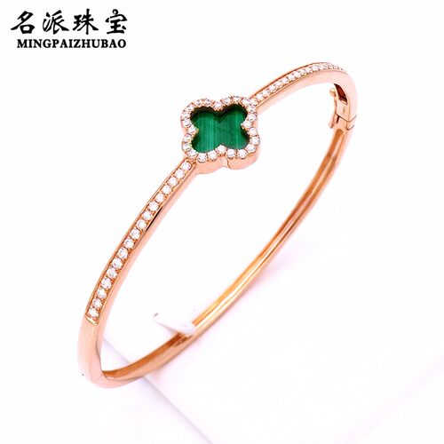 喜爱福手镯女玫瑰金俄罗斯紫金