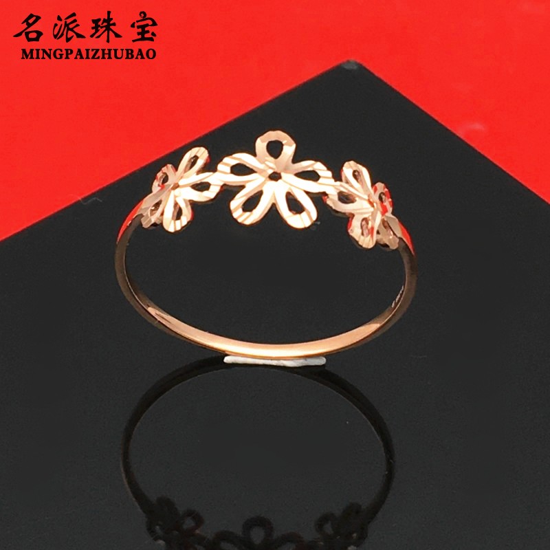 喜爱福女戒指玫瑰金俄罗斯紫金