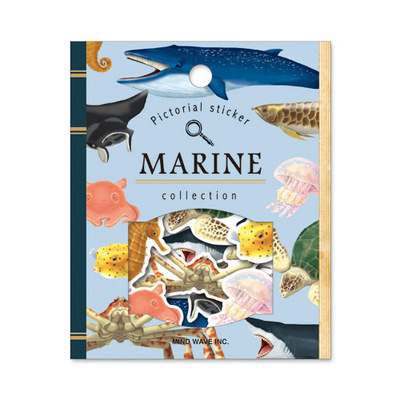 贴纸 日本 pictorial sticker MARINE 30枚入 手帐贴纸 装饰DIY