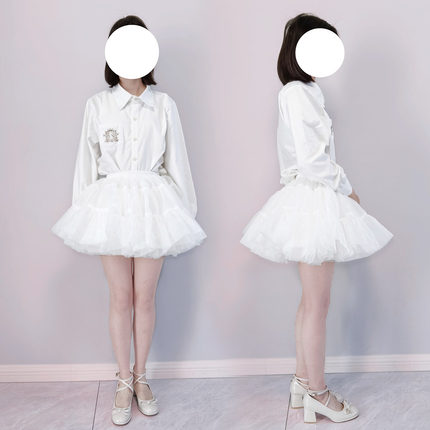 lolita裙撑30/35/40/45cm暴力撑软纱蓬蓬日常短款暴力大码胖mm