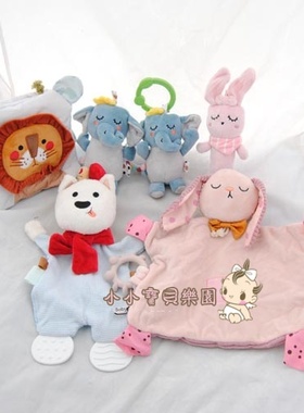 58包邮国产高品质玩具 宝宝BABYC**安抚巾摇铃手抓摇铃布书六面体