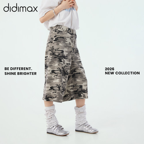 didimax夏季新款迷彩七分裤 休闲裤五分中裤 街头风辣妹X58016