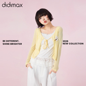 宽松甜美短款 didimax夏季 休闲风 黄色针织开衫 女上衣X47886 新款