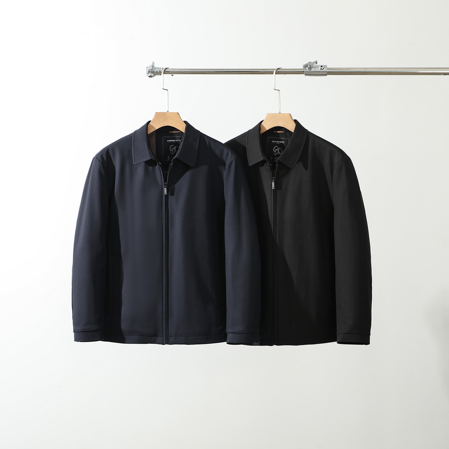 高品商务行政风！桑蚕丝填充！秋冬男士通勤休闲百搭翻领棉服外套