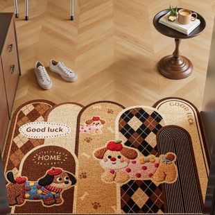 红色喜庆入户门专用丝圈地垫2026新年装饰马年地毯进门口脚垫门垫