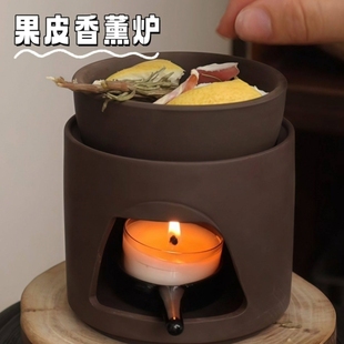 小众高级香薰炉家用室内可干烧烘烤香薰炉精致烤茶禅意睡眠香薰灯