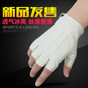 春夏男士pu半指皮手套 户外战术骑行骑车健身器械训练手套皮尤男