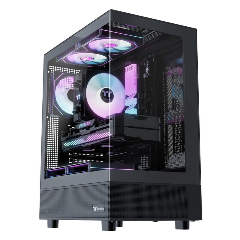 TT钢影透S mini海景房机箱台式电脑主机机箱270°全景支持240水冷